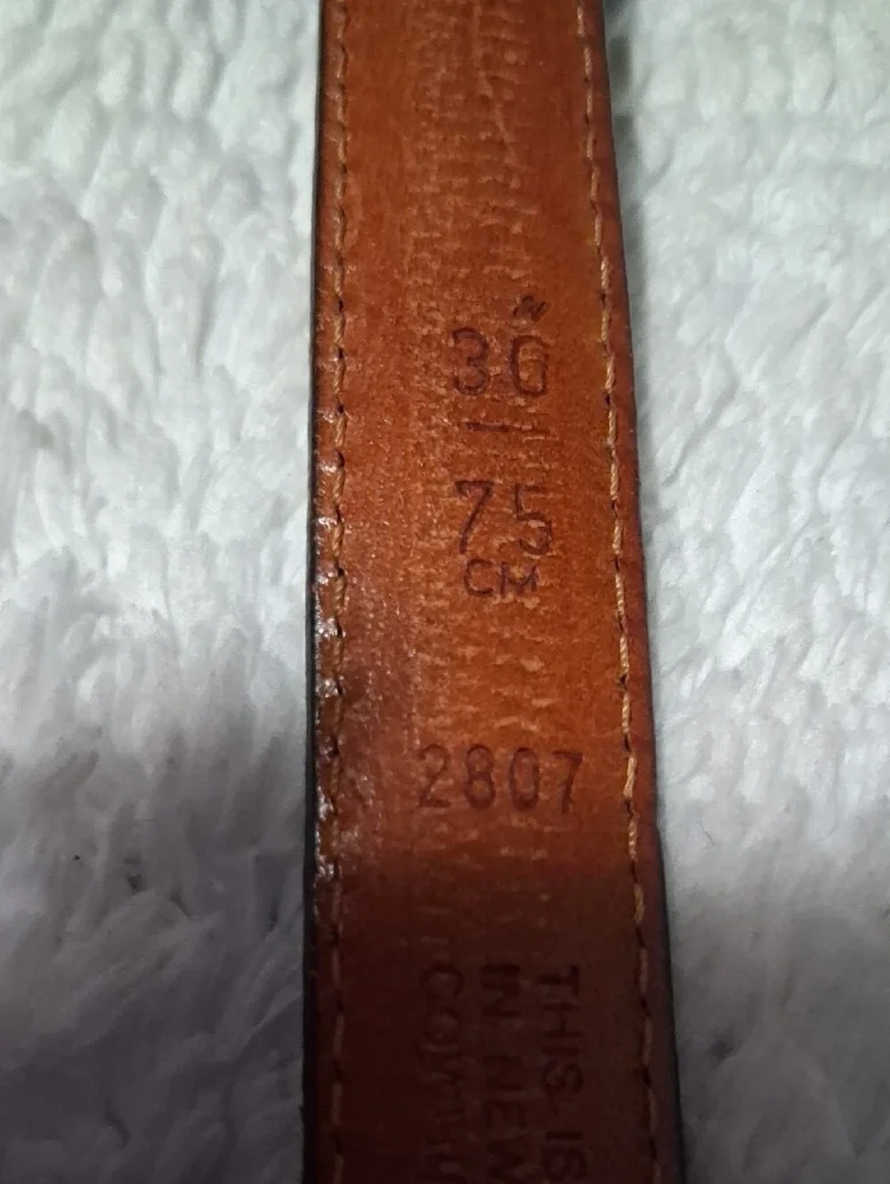 Coach Dark Brown Leather Belt with Brass Buckle